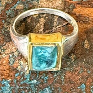 Mediterranean Blue Apatite Ring. New with tags from Sundance.